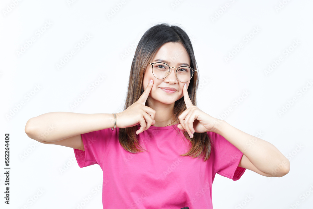 Looking at Camera and Smiling Of Beautiful Asian Woman Isolated On White Background Looking at Camera and Smiling Of Beautiful Asian Woman Isolated On White Background
