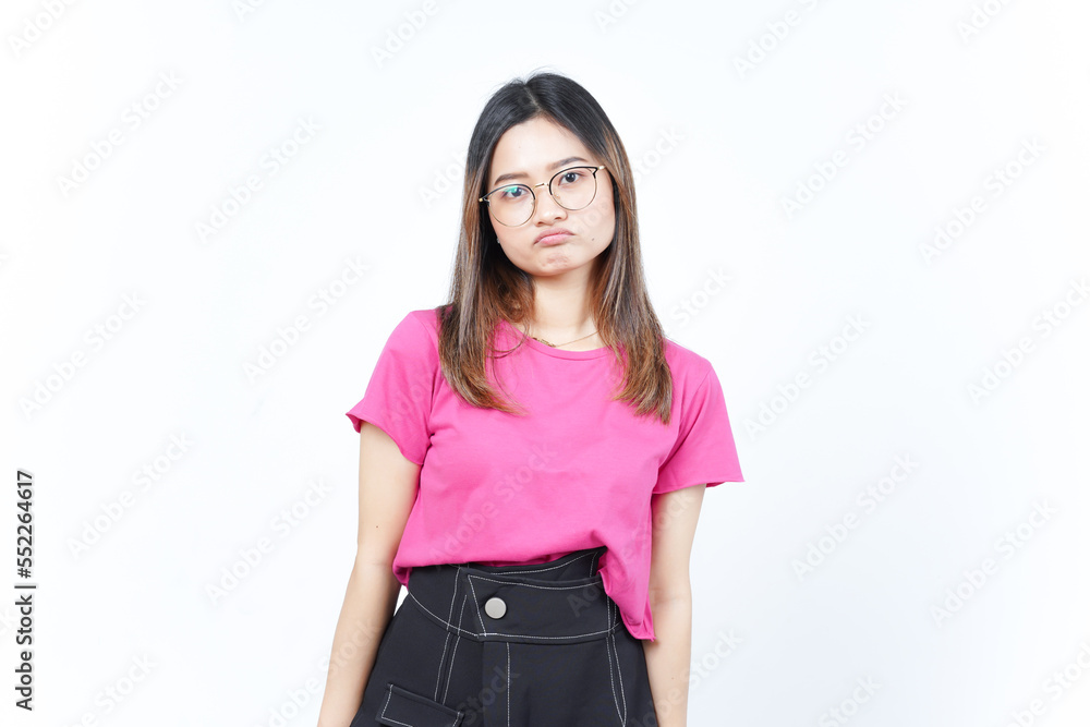 © Sino Images Studio - Sad Face Expression Of Beautiful Asian Woman Isolated On White Background