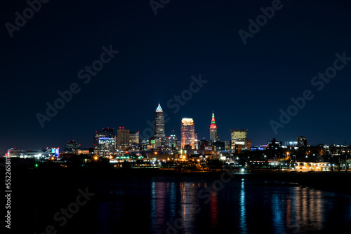 Cleveland cityscape at nighttime. © Albert Jackson