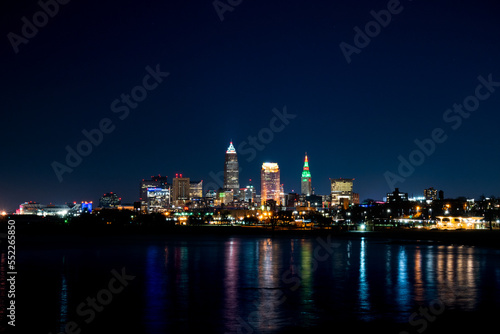 Colorful Cleveland lights. © Albert Jackson