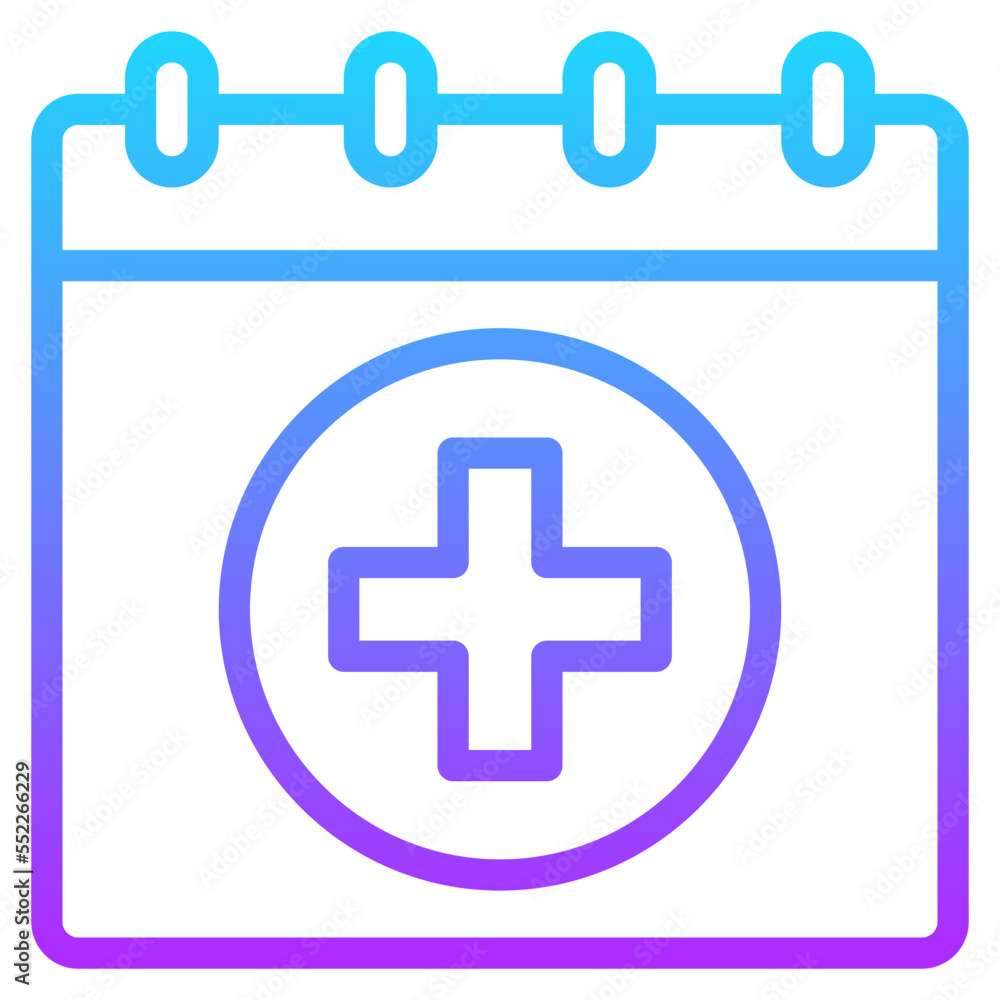 Obraz premium medical appointment gradient line icon