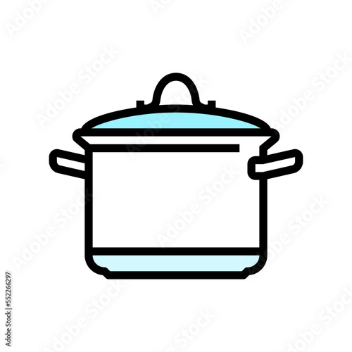 cook pot cooking color icon vector. cook pot cooking sign. isolated symbol illustration
