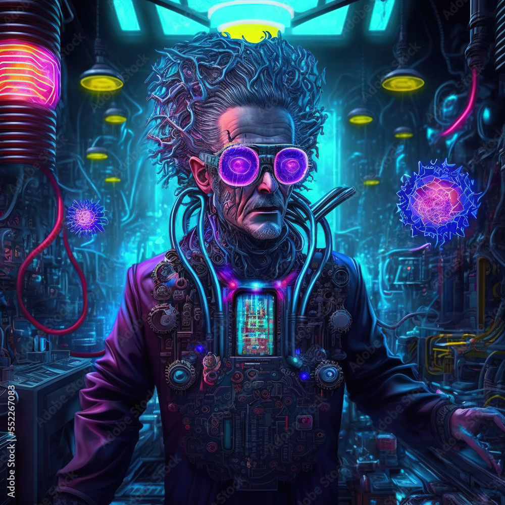 Mad Scientist Turning Himself Into A Machine Created By Generative Ai   1000 F 552267083 YHvfPozm86ou6e33LjEva1nKz0ZWwWn1 