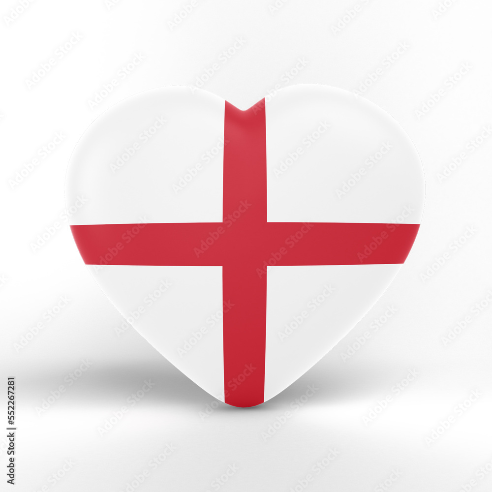 Obraz premium England Heart Flag