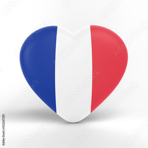 France Heart Flag