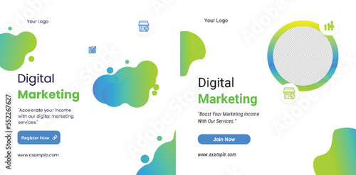 Digital Marketing Social Media Post banner Template, social media post banner design template. business marketing post. Digital marketing agency post banner, Digital marketing expert banner.