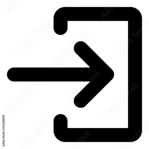 login glyph icon