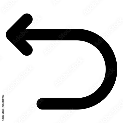 turn left glyph icon