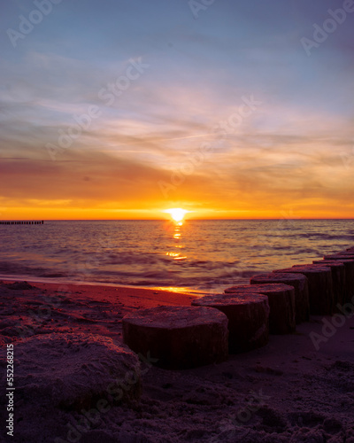 sunset over the sea