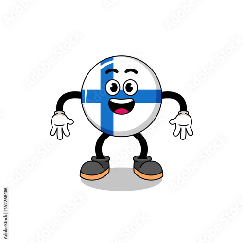 finland cartoon with surprised gesture