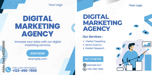 Digital Marketing Social Media Post banner Template, social media post banner design template. business marketing post. Digital marketing agency post banner, Digital marketing expert banner.