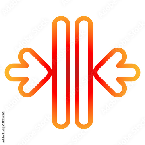 merge gradient line icon