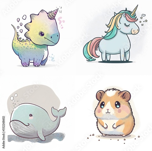 Cue animal set created with AI