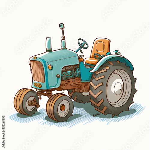 Kid friendly tractor created with AI