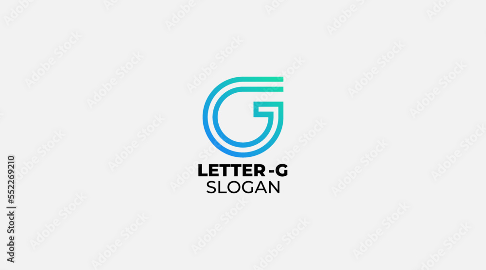 Letter G line art logo design vector template Letter G line art logo design vector template