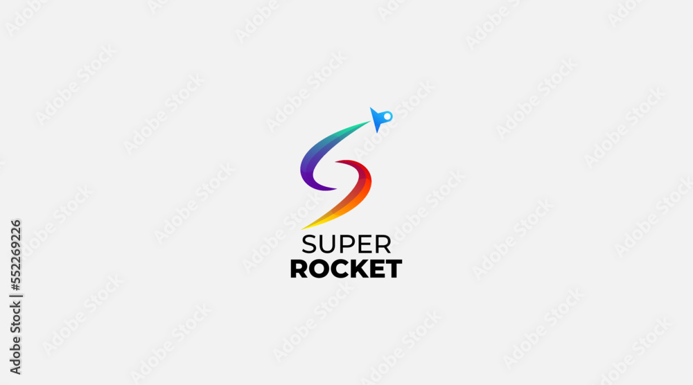 Letter S Super rocket logo design template icon Letter S Super rocket logo design template icon