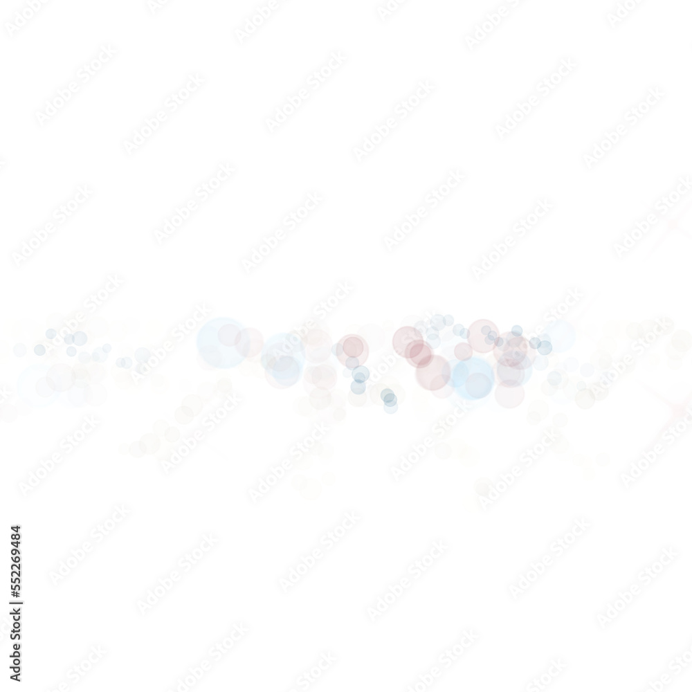 Bokeh lights isolated. Transparent blurred shapes. Abstract light effect.