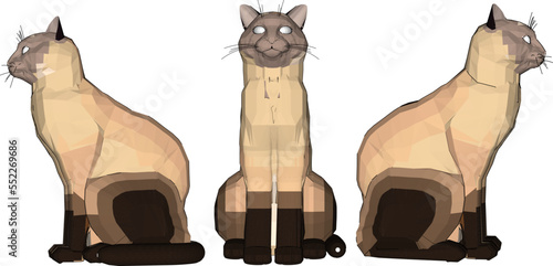 wooden cat isolated on white