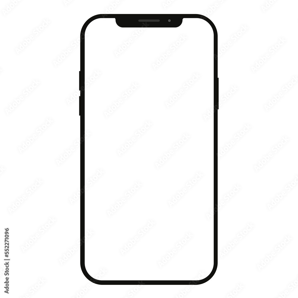 Smartphone with blank white screen for infographic global business, application, game, and web page view . Mobile phone screen front view display. Transparent PNG. Smartphone with blank white screen for infographic global business, application, game, and web page view . Mobile phone screen front view display. Transparent PNG.