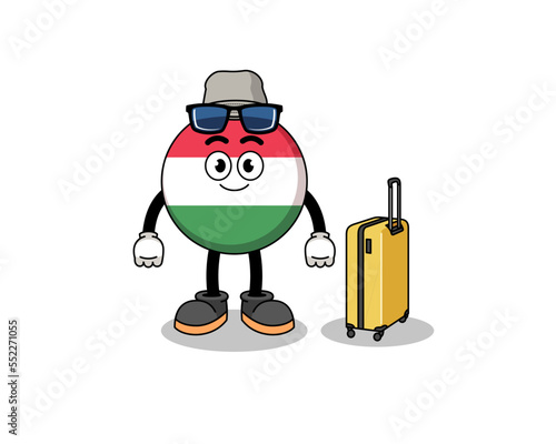 hungary flag mascot doing vacation © Ummu