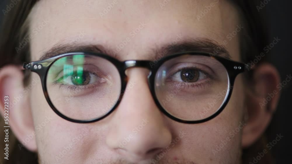 Vision, eyes and glasses, man and lens prescription with fashion frame and face zoom, eyesight and optometry. Optical, eye care and wellness, cosmetic eyeglasses, eye healthcare and ophthalmology. Vision, eyes and glasses, man and lens prescription with fashion frame and face zoom, eyesight and optometry. Optical, eye care and wellness, cosmetic eyeglasses, eye healthcare and ophthalmology.