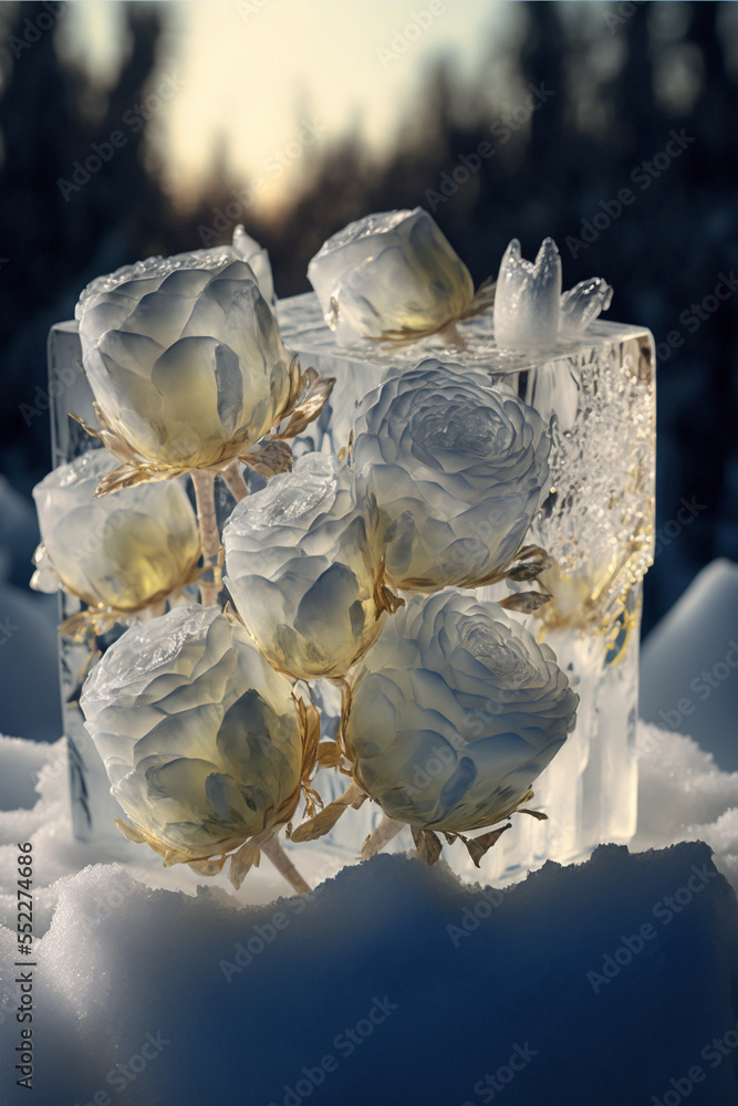 Rose in ice Rose in ice