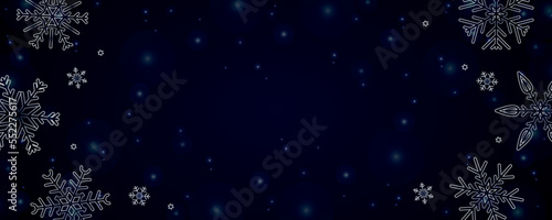 merry christmas greeting card blue snowflake background