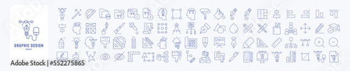 Graphic design and creativity Icon set, including icons like  alignment, mouse, pencil, art, artist, designer, folder, document and more. vector illustrations
