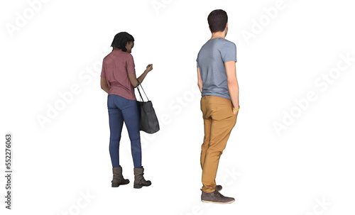 3D High Poly Humans - SET4 Color - Perspective View 2