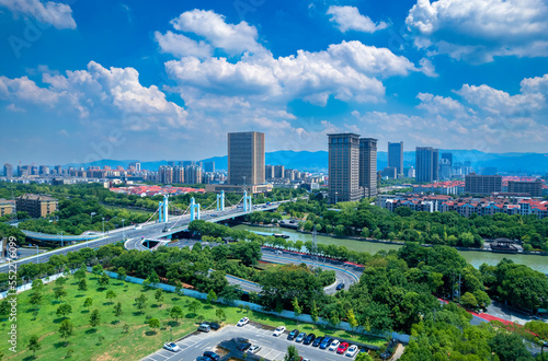 Urban environment of the Best Bridge in Yuyao City, Zhejiang Province, China
