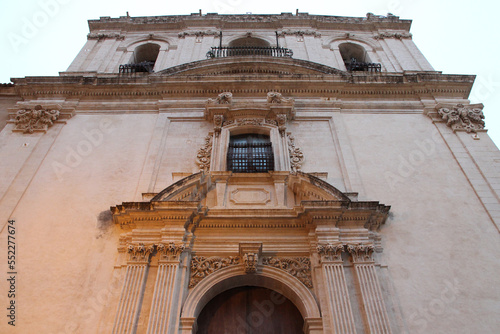 baroque church (santa chiara) in noto in sicily (italy)