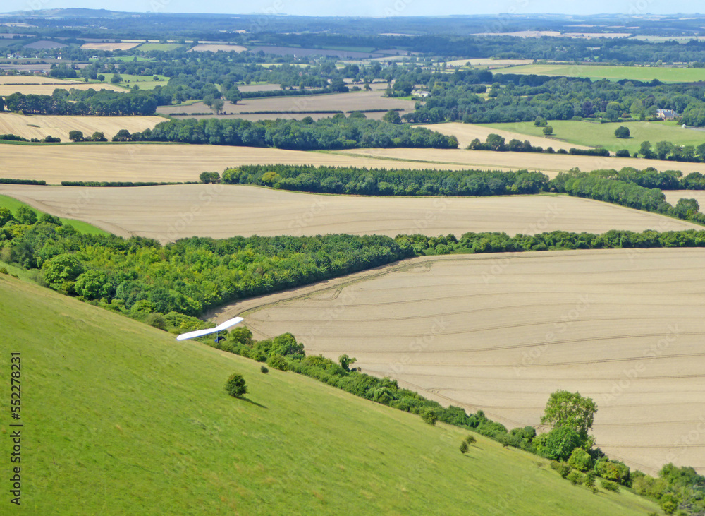 Aerial view of Combe Gibbet, Berkshire