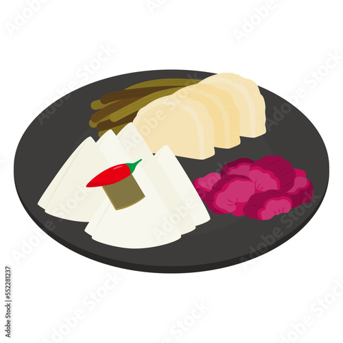 京都三大漬物のイラスト