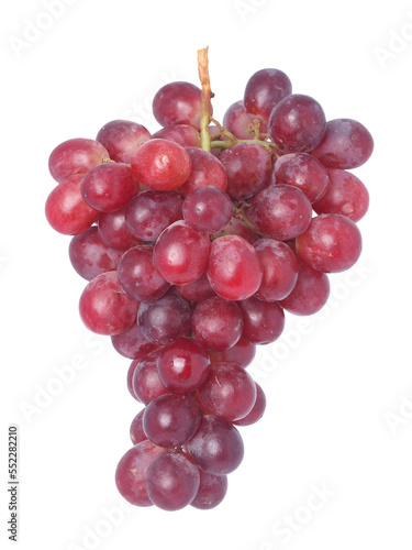 Red grapes isolated on white