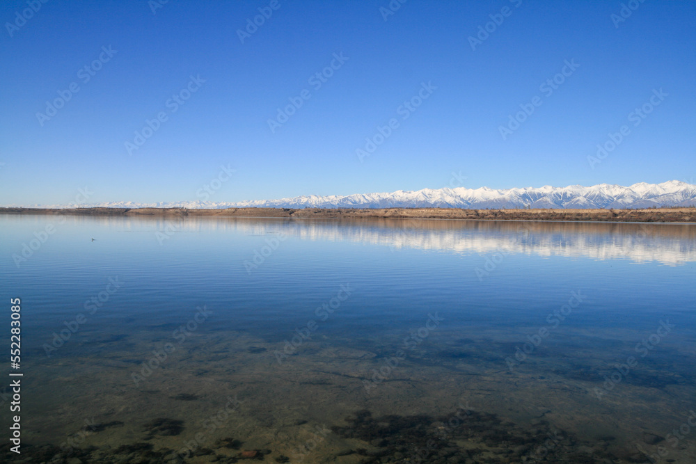 Issyk-Kul Lake in autumn, Kyrgyzstan.