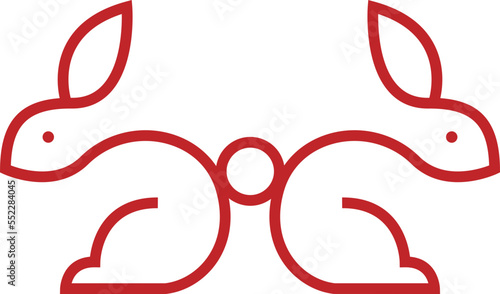 Chinese New Year 2023 with rabbit cartoon