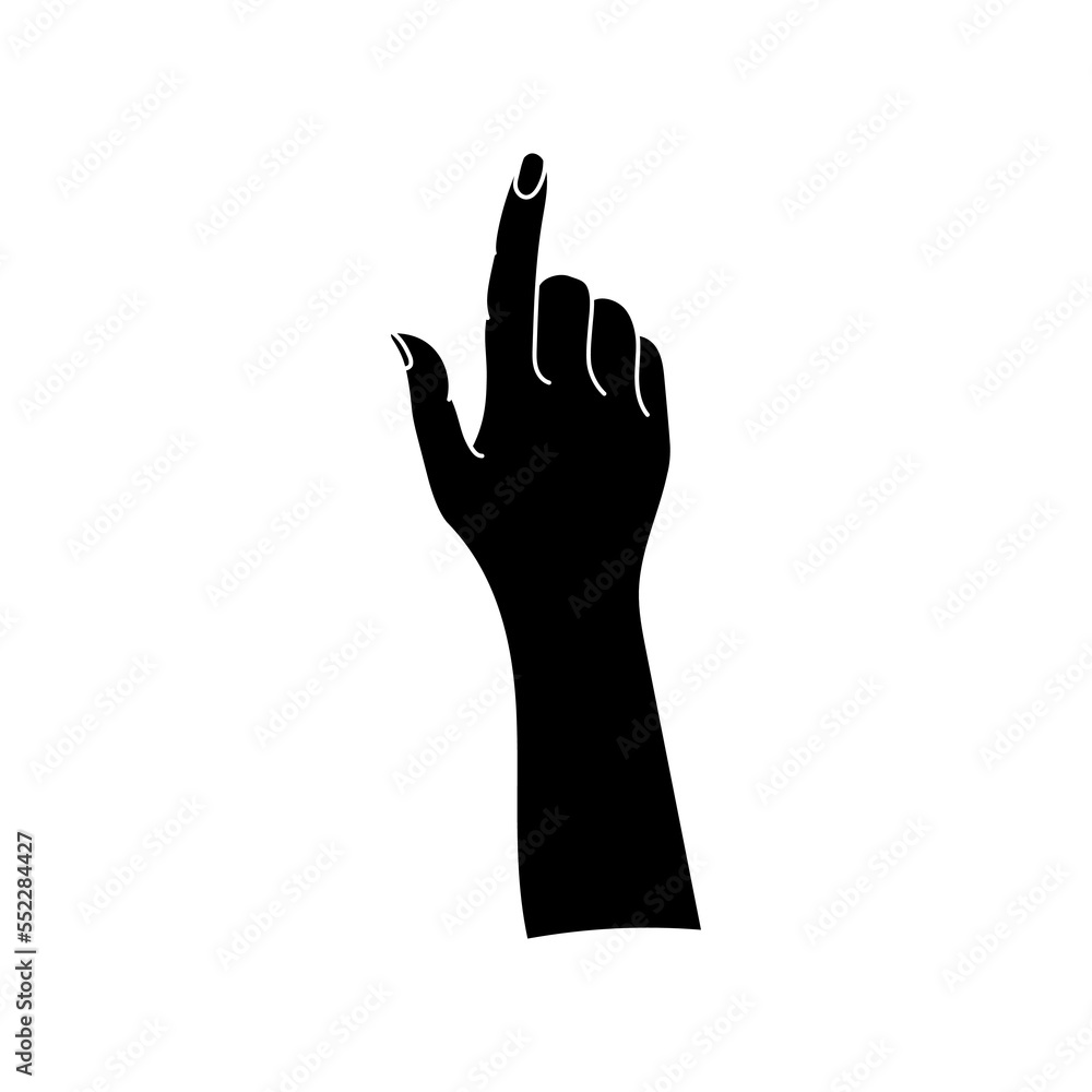 Touch hand gesture silhouette. Vector illustration Touch hand gesture silhouette. Vector illustration