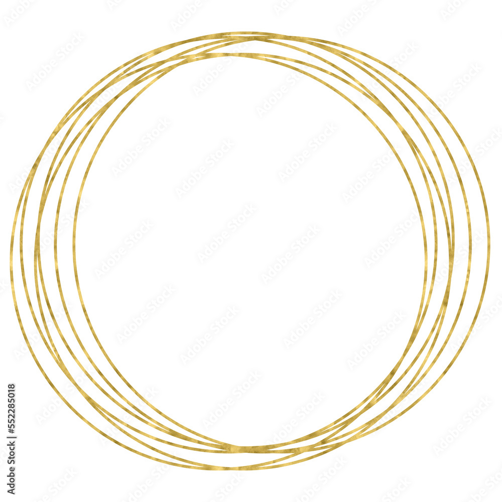 Gold Glitter Circle Frame Border Gold Glitter Circle Frame Border