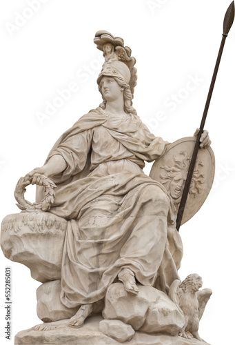 Slika na platnu Isolated PNG cutout of a statue on a transparent background, ideal for photobash