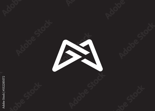 letter GM and MG logo design vector template