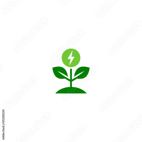 Biomass energy icon.