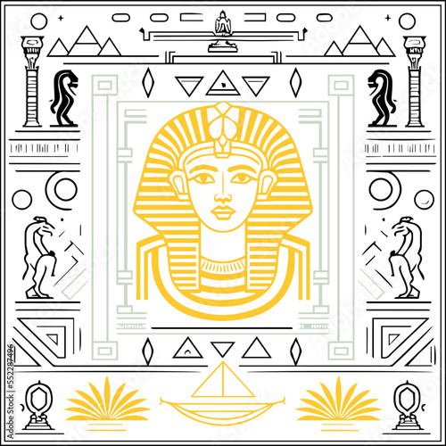 ancient Egyptian texture editable vector