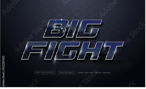 Blue Big Fight text effect free download