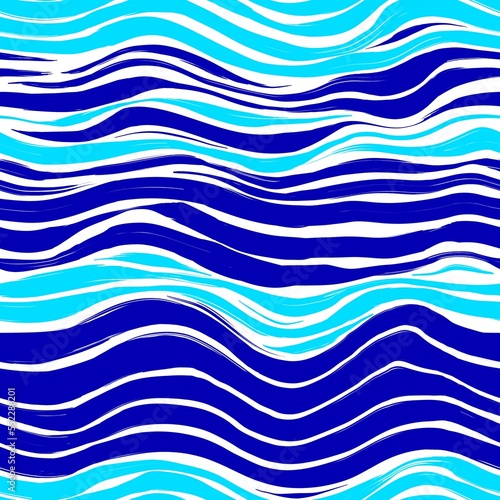 Seamless sea wave pattern is suitable for printing on fabrics, paper products