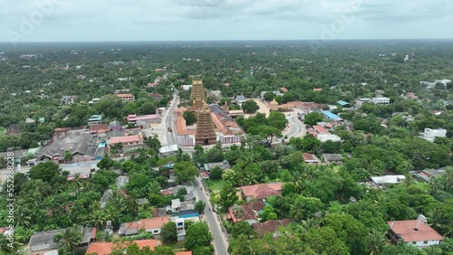 Aerial view of Nallur Kandaswamy temple, one of Sri Lanka's most sacred place of pilgrimage for Sri Lankan Hindus. photo