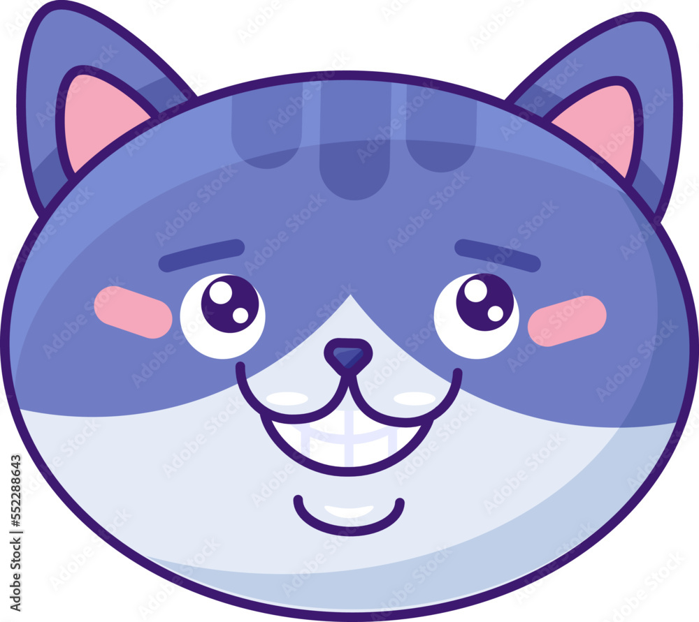 Kitty happiness positive emoji smiling vector Kitty happiness positive emoji smiling vector
