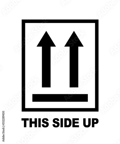 This side up symbol in frame isolated PNG