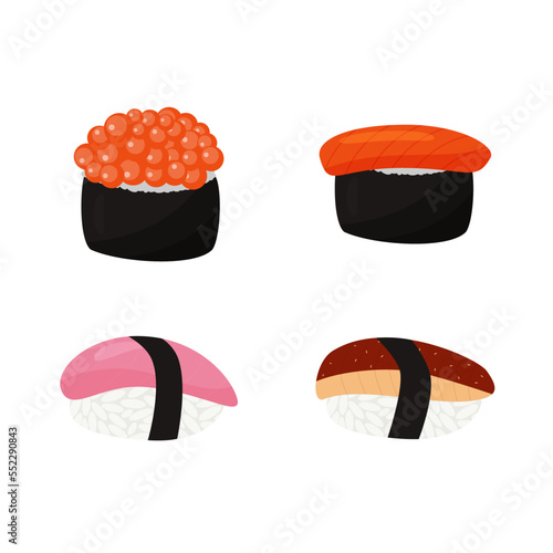 sushi with caviar