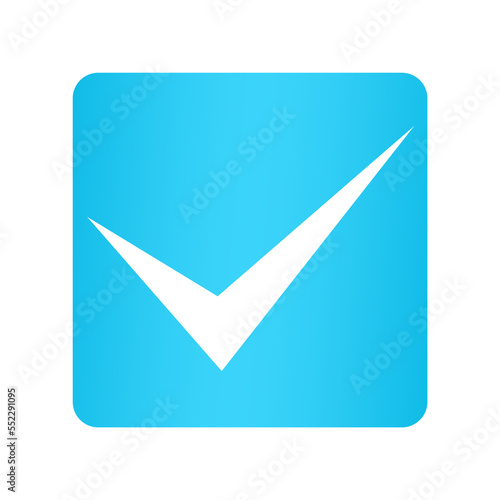 Free Download blue check box and correct mark square - GFXLoad