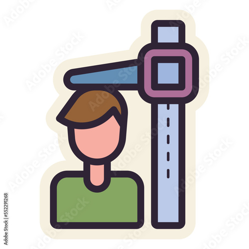 Height measurement sticker